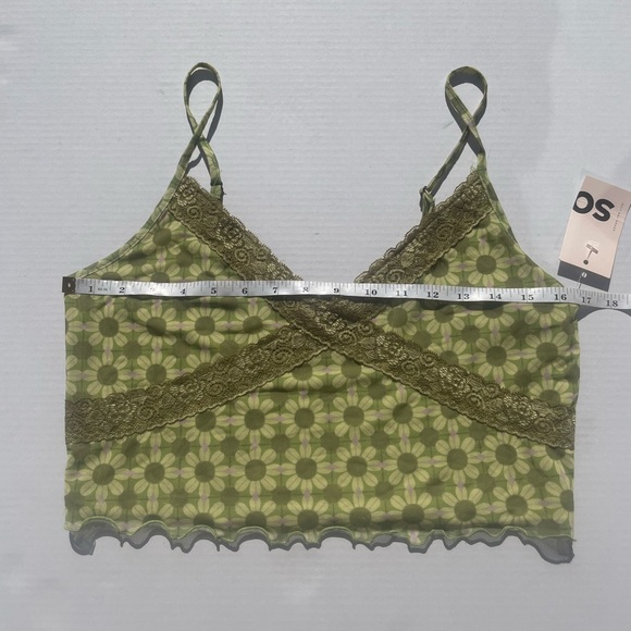 Green Floral Lace Cami Tank | Size L | NWT - Picture 3 of 6